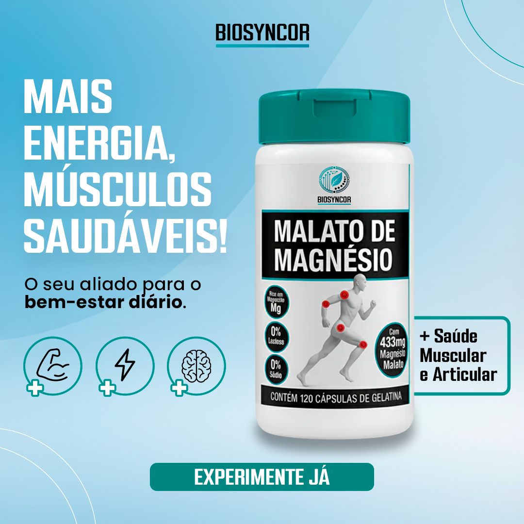 Malato De Magnesio 120 Capsulas