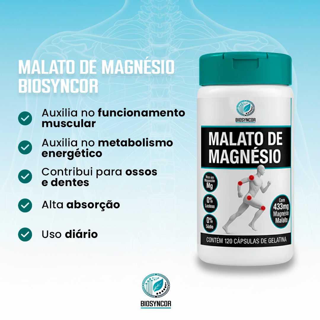 Malato De Magnesio 120 Capsulas
