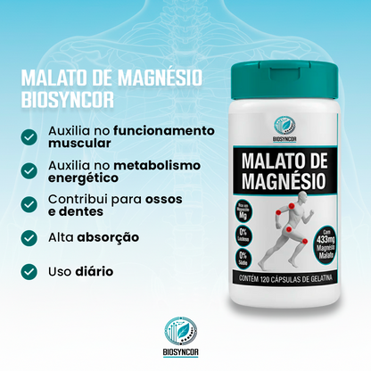 Malato De Magnesio 120 Capsulas