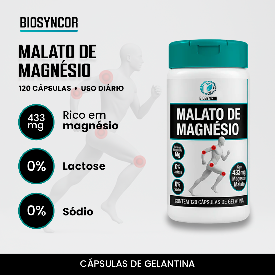 Malato De Magnesio 120 Capsulas
