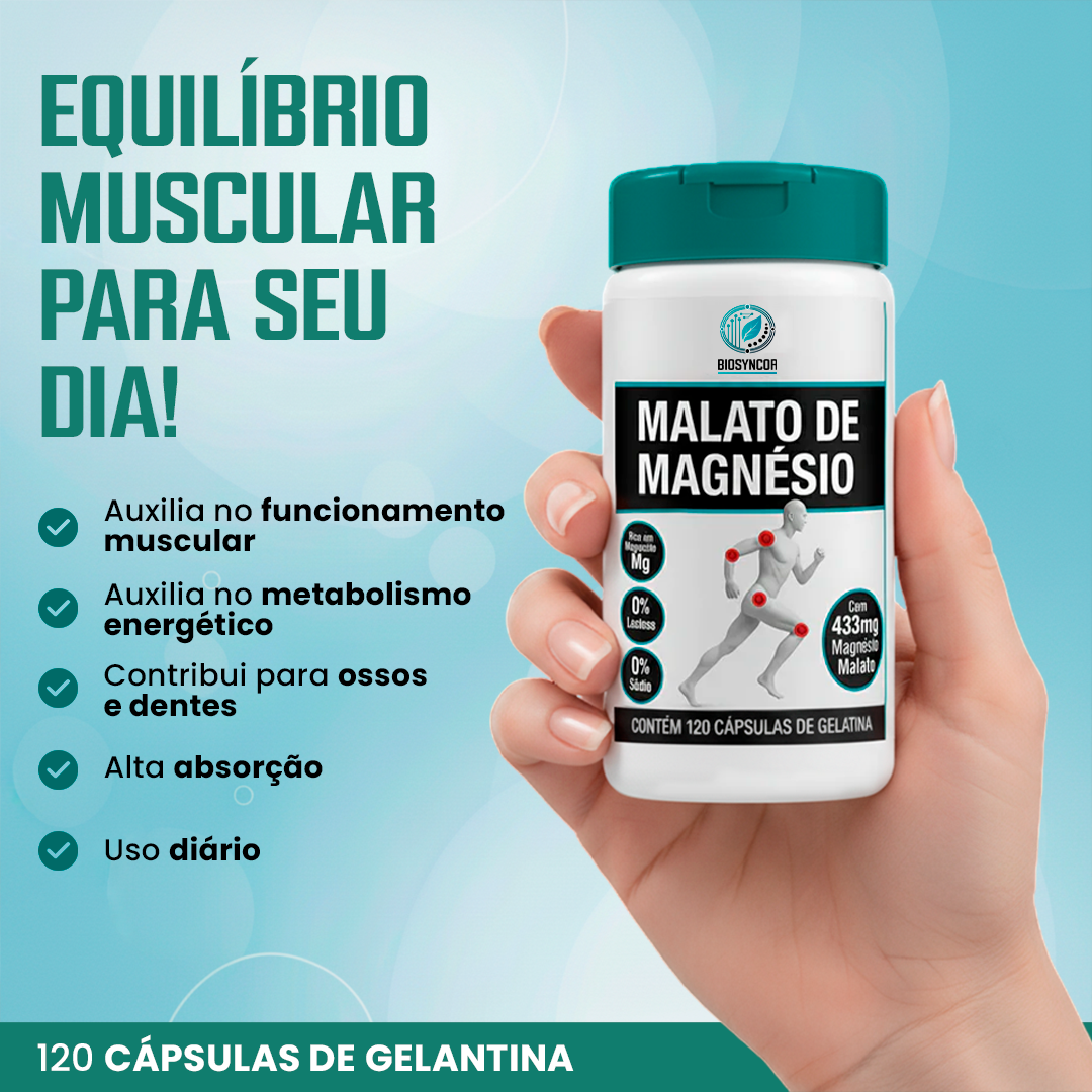 Malato De Magnesio 120 Capsulas