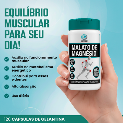 Malato De Magnesio 120 Capsulas