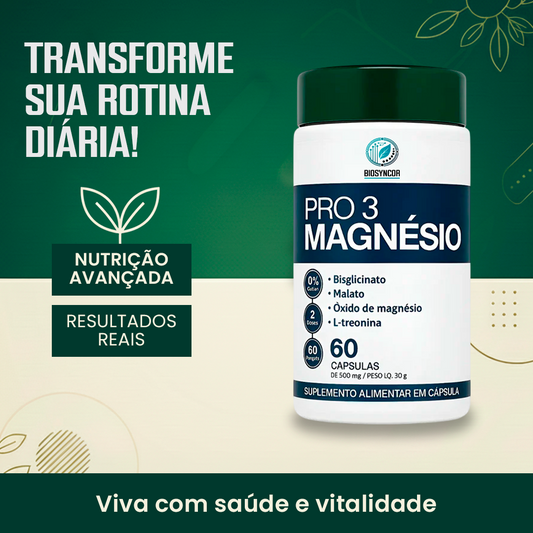 Magnésio PRO 3 BioSyncor 60 Cápsulas