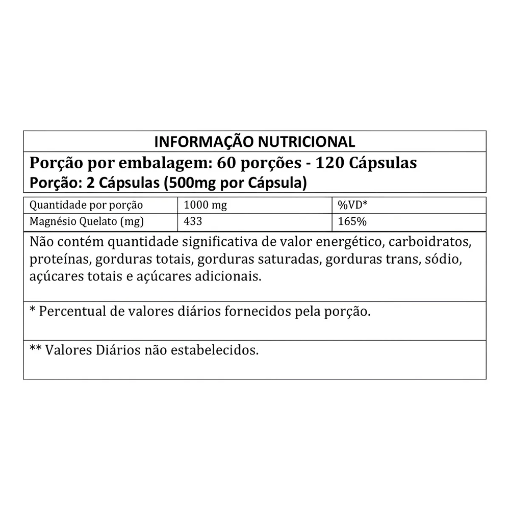 Malato De Magnesio 120 Capsulas