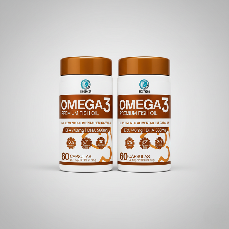 Biosyncor Ômega-3 60 Cáps | Epa 740 Mg Dha 560 Mg Óleo De Peixe Premium